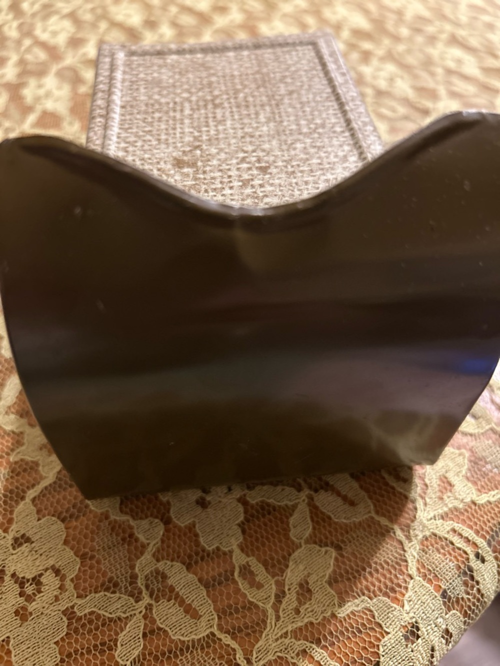 Vintage tin match box holder
